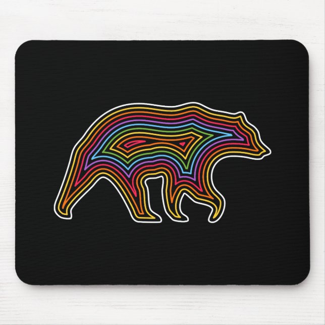 Regenbogenbär Mousepad (Vorne)