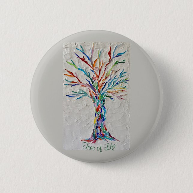 Regenbogenbaum Button (Vorderseite)