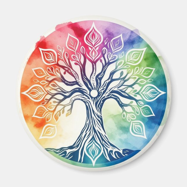Regenbogenbaum Magnet (Vorne)