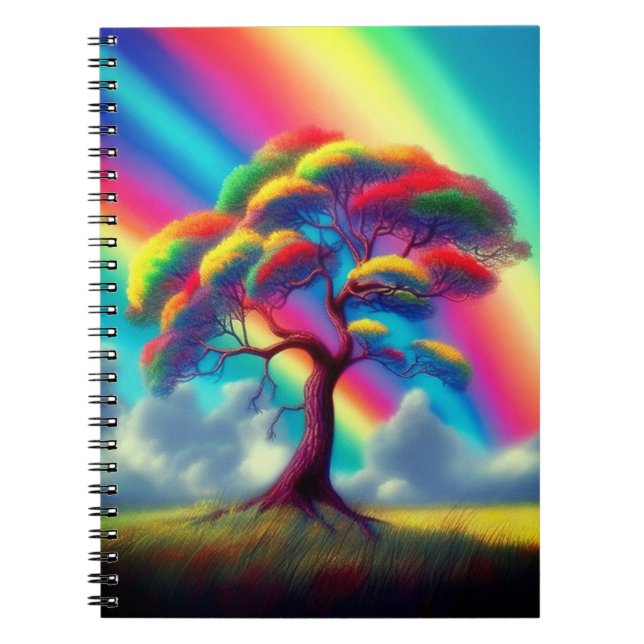 Regenbogenbaum Notizblock (Vorderseite)