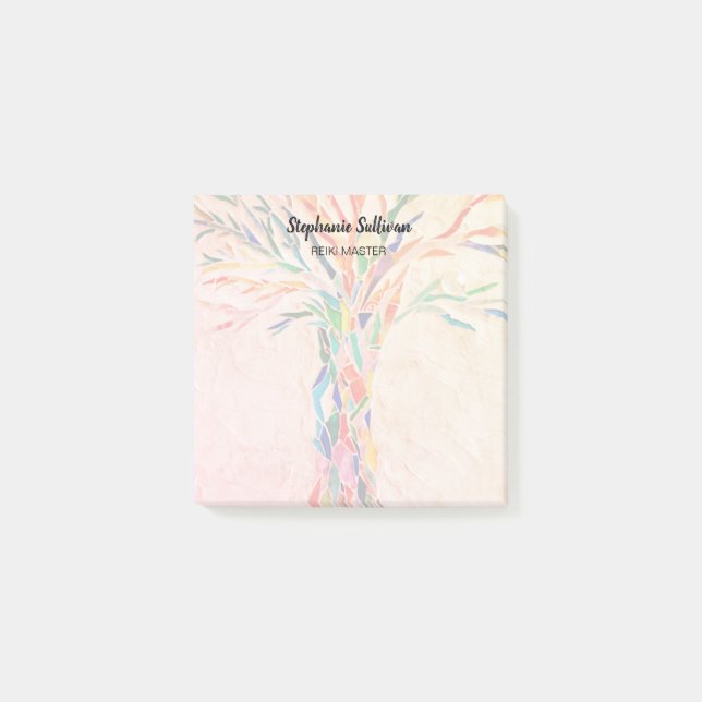 Regenbogenbaum Personalisiert  Post-it Klebezettel (Vorderseite)