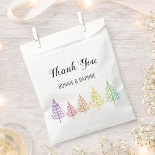 Regenbogenbäume Danke Lesben Hochzeit Geschenktütchen