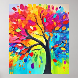 Regenbogenbäume Poster