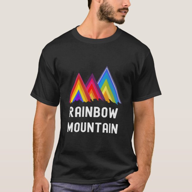 Regenbogenberg Cusco-Peru T-Shirt (Vorderseite)