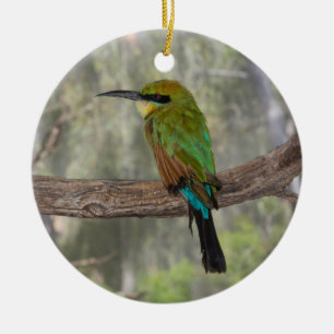 Regenbogenbienenfresser Vogel, Australien Keramik Ornament