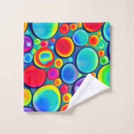 Regenbogenblasen Badhandtuch Set