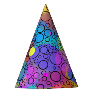 Regenbogenblasen II Partyhütchen