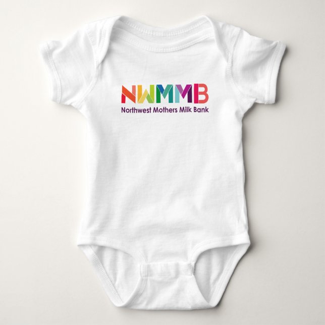 Regenbogenblockbuchstaben - NWMMB Baby Strampler (Vorderseite)
