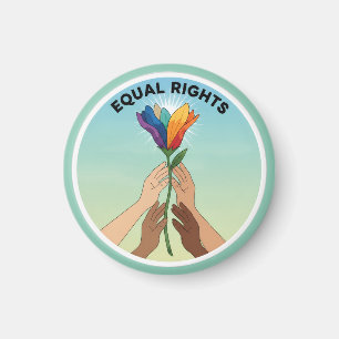 Regenbogenblume für gleiche Rechte – Vielfalt und Magnet