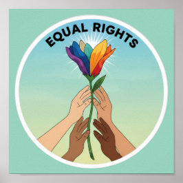 Regenbogenblume für gleiche Rechte – Vielfalt und Poster
