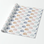 Regenbogenbrauen in Erdtönen Geschenkpapier<br><div class="desc">Whimsikales und lustiges Packpapier mit handgezeichneten Wasserfarbenregenbögen. Karo in der kompletten "Sunshine" Kollektion für ein volles Party und Einladungen in verschiedenen Farbvarianten.</div>