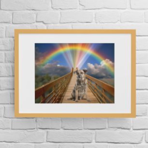 Regenbogenbrücke Haustier Gedenk Verlust Anpassen Poster