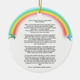 RegenbogenbrückenhaustiererinnerungsFoto Keramikornament