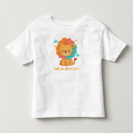 Regenbogenbrüllender Löwe, individuelle Tierillust Kleinkind T-shirt