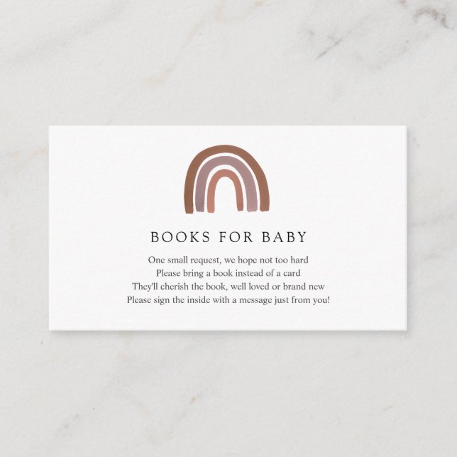 Regenbogenbücher für die Beipackkarte Begleitkarte (Vorderseite)