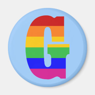 Regenbogenbuchstabe G Magnet