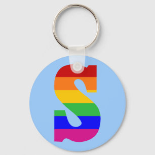 Regenbogenbuchstabe S Schlüsselanhänger
