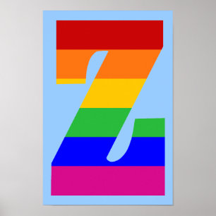 Regenbogenbuchstabe Z Poster