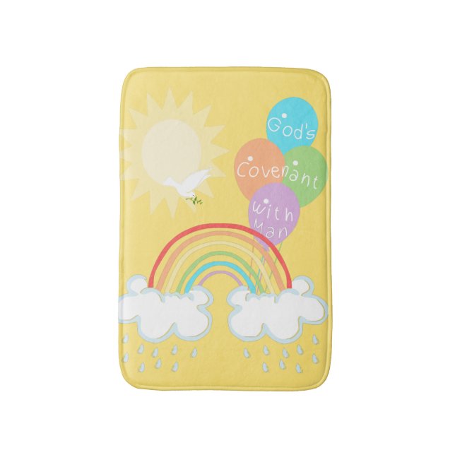 Regenbogenbündnis | Sun Dove Olive Balloons Badematte (Vorderseite Vertikal)