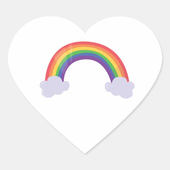 RegenbogenCloud Herz-Aufkleber (Vorderseite)