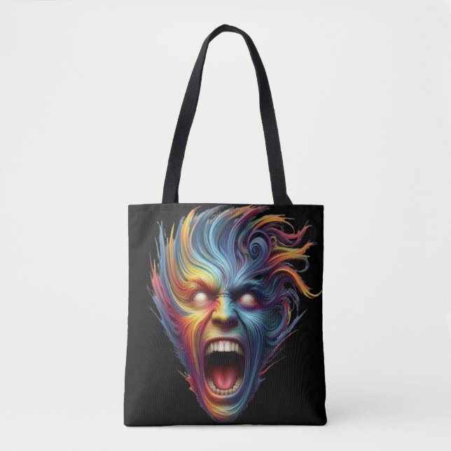 Regenbogencreme: Psychedelische emotionale Veröffe Tasche (Vorderseite)