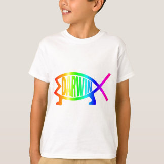 Regenbogendarwin-Fische T-Shirt