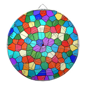 Regenbogendesign Dartscheibe