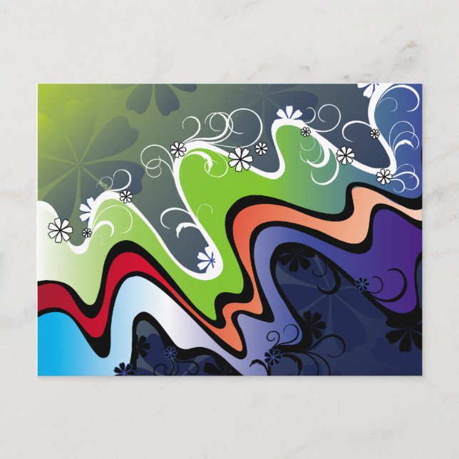 Regenbogendesign Postkarte (Vorderseite)