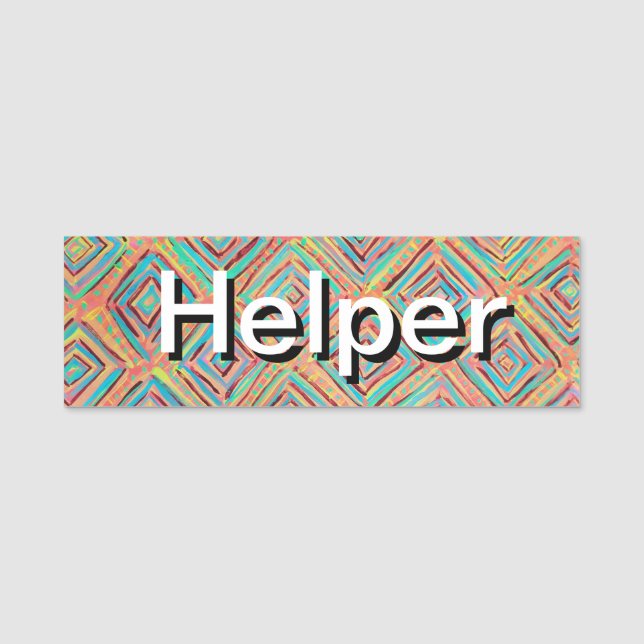 Regenbogendiamantmalerei Namensschild (Vorderseite)