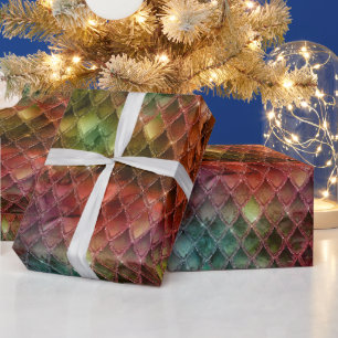Regenbogendrachen-Schuppen Geschenkpapier