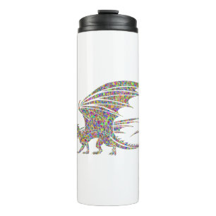 Regenbogendrachen Stammes-Tattoo Geschenkidee Thermosbecher