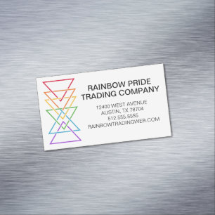 Regenbogendreieck-Logo LGBTQ-Unternehmen Pride Magnetische Visitenkarte