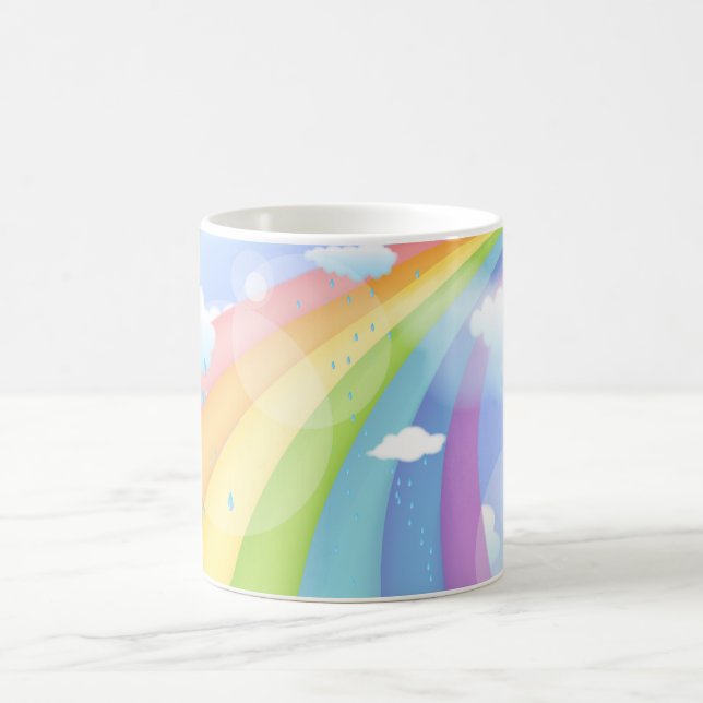 Regenbogendusche Kaffeetasse (Mittel)