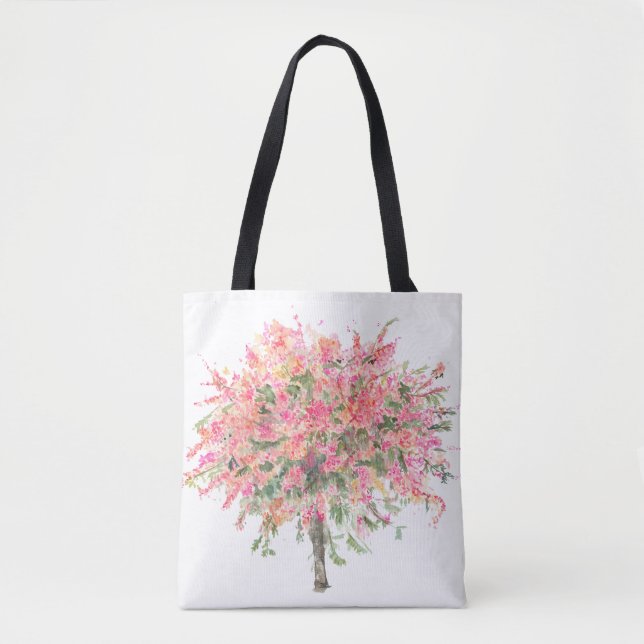 Regenbogendusche - Rosa und Gelb Tasche (Vorderseite)