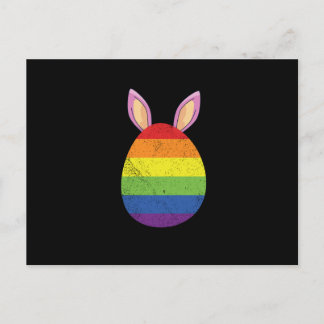 Regenbogeneier Niedliche Osterohren Gay Pride Flag Einladungspostkarte