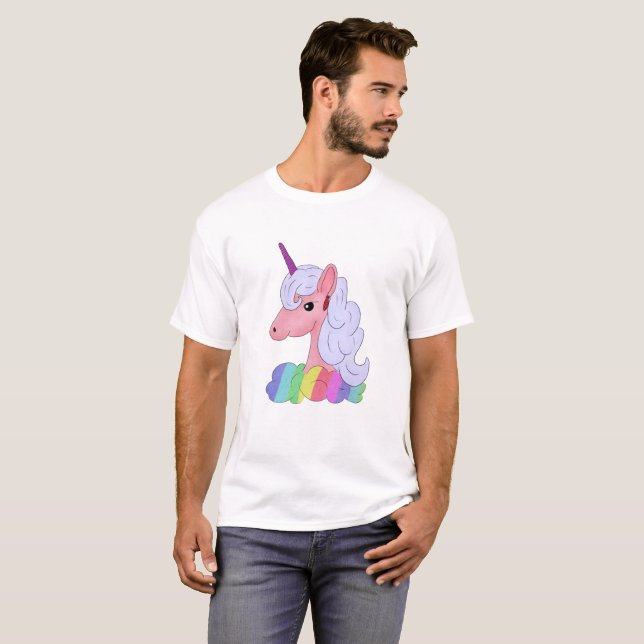 Regenbogeneinhorn T-Shirt (Vorne ganz)
