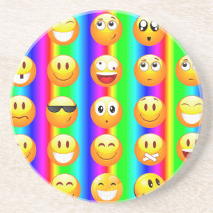 Regenbogenemoji Getränkeuntersetzer