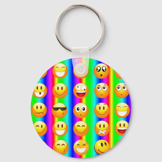 Regenbogenemoji Schlüsselanhänger (Vorderseite)