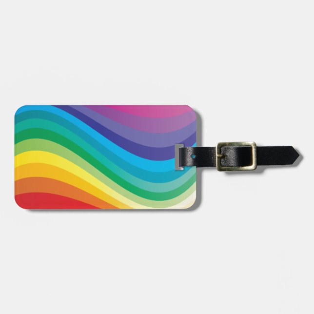 Regenbogenentwurf Gepäckanhänger (Vorderseite horizontal)