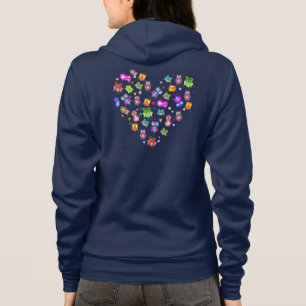 Regenbogeneulen-Liebeherz Hoodie