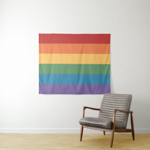 Regenbogenfahne Heathered 50 x 60 Wandteppich