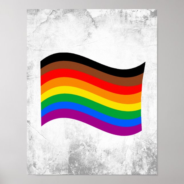 Regenbogenfahne von Philly Rainbow Pride Poster (Vorne)