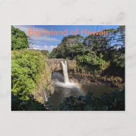 Regenbogenfälle von der Großen Insel Hawaii Postkarte