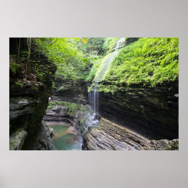 Regenbogenfälle, Watkins Glen, NY Poster (Vorne)