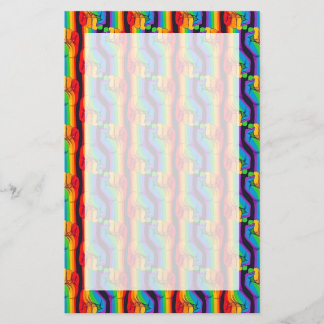 Regenbogenfalte Briefpapier (Vorderseite)