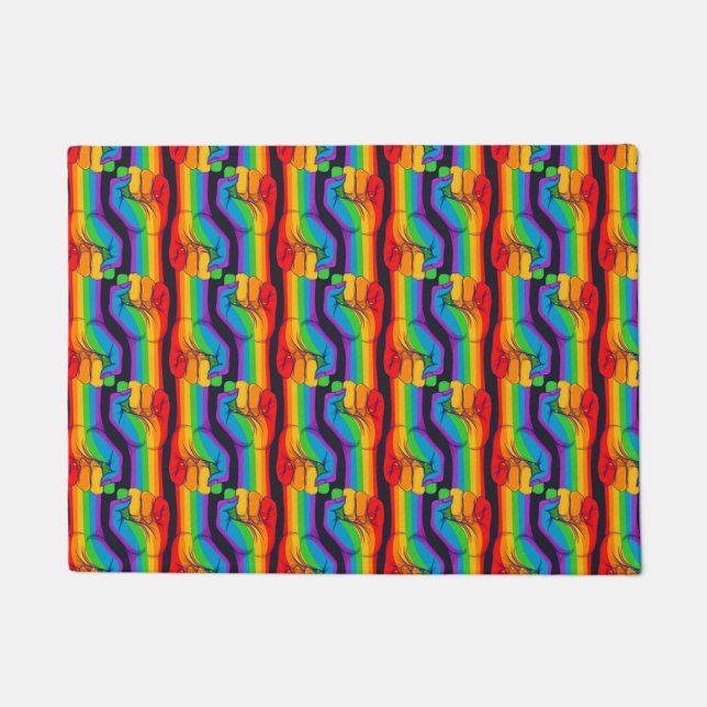 Regenbogenfalte Fußmatte (Vorderseite)