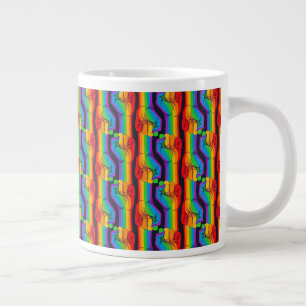 Regenbogenfalte Jumbo-Tasse
