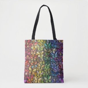 Regenbogenfantasy-Schmetterlinge Tasche