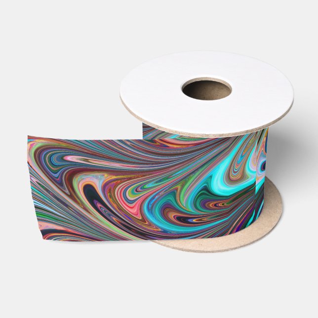 Regenbogenfarbband Wirbel Satinband (Spule)