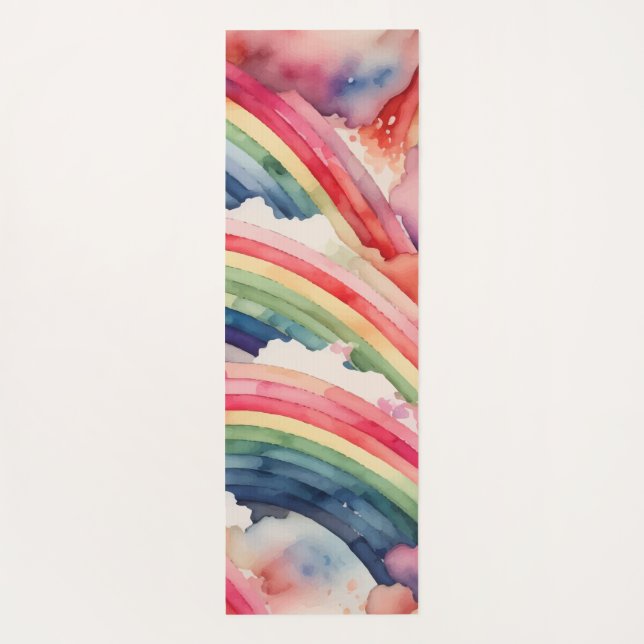 Regenbogenfarbe Yogamatte (Rückseite)